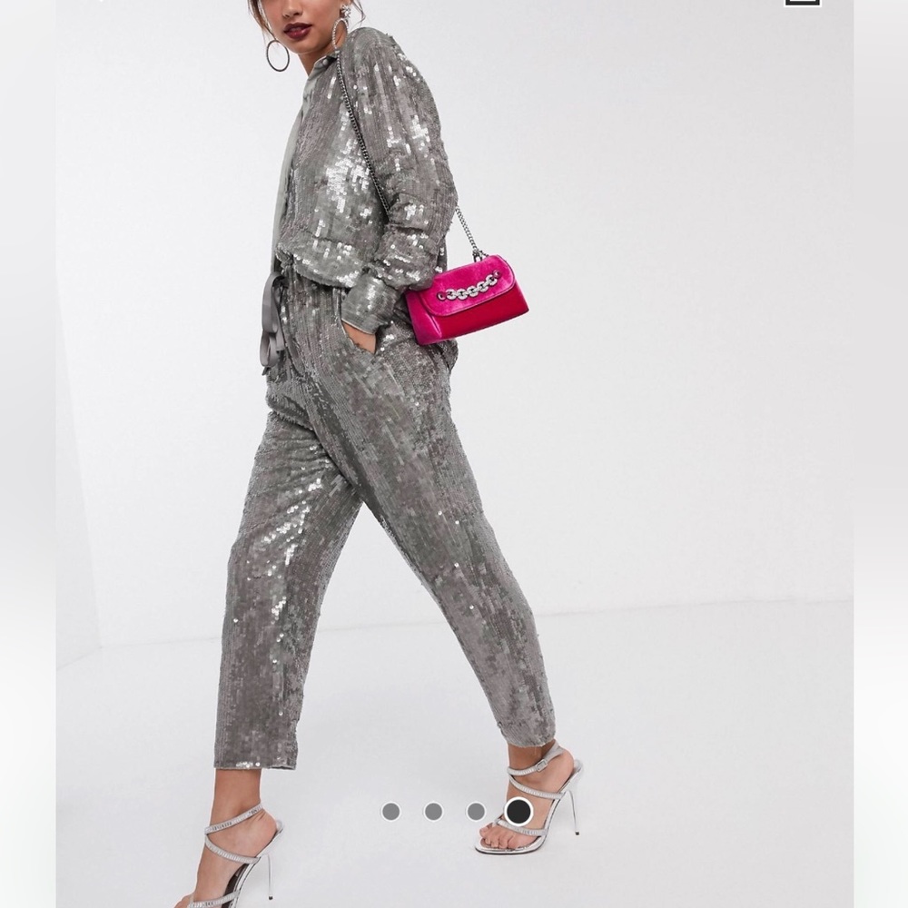 ASOS GREY SEQUIN SET